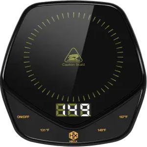 여성 남성용 선물 머그 워머 온도 표시가 있는 책상용 휴대용 커피 머그컵 병 캔들용 차 음료 및 없음