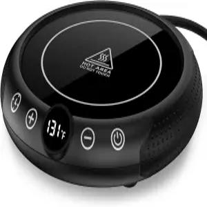 슈퍼퍼 머그 워머 36W 커피 컵 온도 디스플레이가 있는 책상용 8템프 설정 조절 히팅 캔들 플레이트 여성