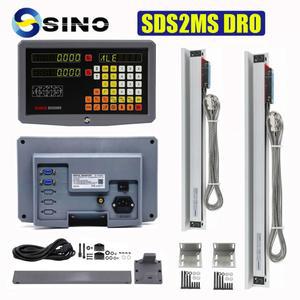 SINO SDS2MS 2축 디지털 판독기 DRO 키트 уци NTS 5μ TTL 50-1000mm 선형 유리 스케일 광학 엔코더 격