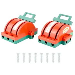 QWORK 칼 스위치 2개 63A 20V 3극 전기 브레이크 안전 DPDT 더블 던지기 닫힘 가전제품용 전원 분리