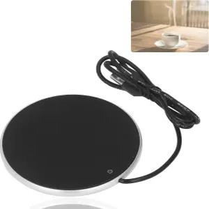 USB 캔들 워머 5V 2A 4.1인치 커피 머그 컵 스마트 전원 끄기 기능 사무실용 가정용 55°C 일정 온도 실버