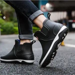 장화 장마철 작업신발 요리사 여름신발 식당안 방수화 레인부츠 남성  [mWE41