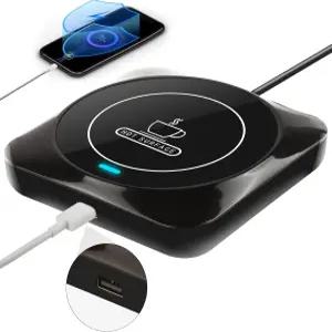커피 머그 워머 스마트 USB 컵 압력 유도 자동 온/오프 홈 오피스 책상용 액세서리 포함