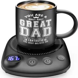 KitcheckShop 커피 머그 워머 - 가장 빠른 난방 및 최고 온도 데스크 자동 차단을 위한 컵 4가지 설정