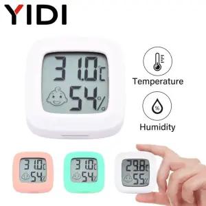 온도 센서 sensor 가정용 미니 LCD 디지털 스마일 온도계 습도계 실내 습도 감지기 게이지 미터 기상 관측