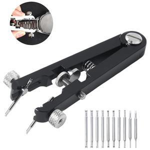 시계 스프링 바 플라이어 도구 세트  내구성 있는 10개 팁 핀 핀셋 포함  밴드 스트랩 제거 수리