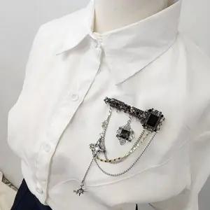 여성 큐빅 럭셔리 사각 브로치-WFGYTGP