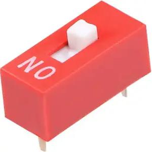 회로 브레드보드 PCB를 위한 uxcell 50pcs Red DIP 스위치 1 위치