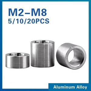 5/ 10/ 20피스 M3 M4 M5 M6 M8 알루미늄 합금 플랫 와셔 가스켓 CNC 슬리브 RC 모델 부품 용 비 스레드 스