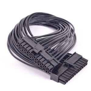 ATX 24핀 ~ 전원 공급 장치 케이블 PSU 남성-남성 포트 어댑터 변환기 Motherboar Cable18AWG