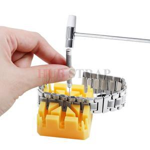 시계 수리 도구 세트 밴드 슬릿 스트랩 팔찌 체인 핀 제거기 조정 키트 전문 제작자용