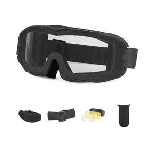 케미모토 전술 에어소프트 고글과 3개의 교체 가능한 렌즈가 장착되어 있습니다