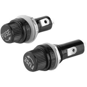 1PCS 5x20mm 6x30mm 10A 250V 유리 퓨즈 홀더 5x20 검정색 보험 튜브 소켓 패널 마운트 구리