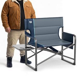 팀버 리지 XXL 디렉터 u2019s 의자 u2013 헤비 듀티 접이식 캠핑 의자, 500파운드 용량, 캠핑, 스포츠, 잔디밭, 마당, 야외용 엑스트라 와이드 패딩 시트, 파란색