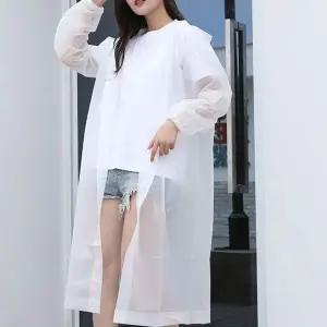 데일리 비오는날 EVA 다회성 남여공용 레인코트 비옷 [WC7AA3E]