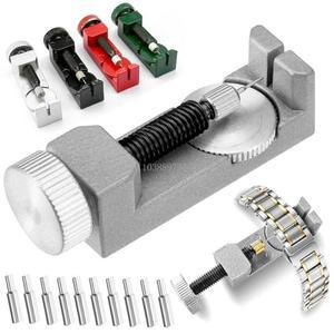 금속 시계 밴드 스트랩 링크 핀 리무버 팔찌 수리 분리 장치 키트  스틸 벨트 용수스틸 바 조정 세트  도구