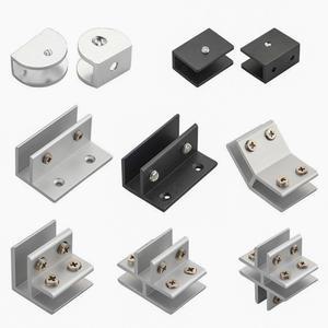 숨은선반브라켓 가구 하드웨어 유리 클램프 도금 브래킷 아연 합금 크롬 마감 선반 거치대 지지대 클립 12mm