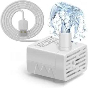 다투 고양이 분수 펌프 초조용 USB 5V 잠수용 애완동물 식수대 교체 IPX8 방수 물 디스펜서