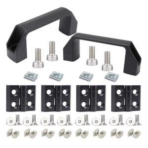 숨은선반브라켓 90mm 알루미늄 도어 핸들과 프레임 힌지가 있는 20 시리즈 압출 프로파일용 4pcs 피벗 경첩