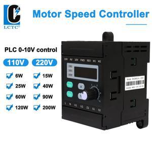 LCTC 엔지니어 속도 컨트롤러 110V 220V 모터 레귤레이터 AC SK 다기능 DIN 레일 장착 6W-200W PLC