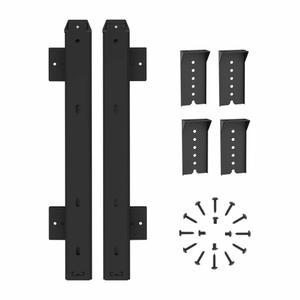 FRMSAET 헤비 듀티 메탈 14인치 서랍 슬라이드 볼 베어링 3/4 확장 레일 책상 아래 키보드 캐비닛 가구 하드웨어 액세서리, 높이 브래킷 조절 가능. (블랙)