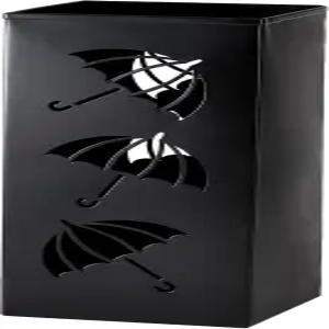 오클렌 메탈 엄브렐러 홀더 입구용 사각 스탠드 랙 6.3인치 x 16.5인치 블랙