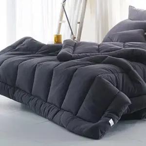 진드기방지이불 내츄럴 비비드 차콜 소프트 마이크로 퀸 차렵 이불