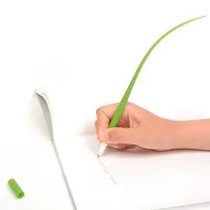 잔디풀 모양 실리콘 볼펜-색상랜덤발송 감성디자인