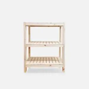 슈즈렉 샤인빈 우드렉 3단선반60 DIY 원목 신발장