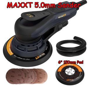 MAXXT 5.0mm 6 인치 파워 폴리싱 샌더 350W 브러시리스 전동 셔 무작위 전기 궤도 다기능 샌딩 머신