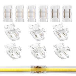 2핀 8mm COB LED 스트립-스트립 커넥터 스트립-와이어 연결 스트립 조명용 솔더리스 확장