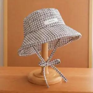 프레시핏 체크 버킷햇 정글모자 사파리 여름 여성 모자 휴양지 벙거지