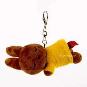 잠자는 미피 키링 귀여운 인형 키홀더 브라운 멜라니