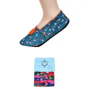 신고 벗기 편한 부드러운 발바닥면 플로럴 숙녀 덧신