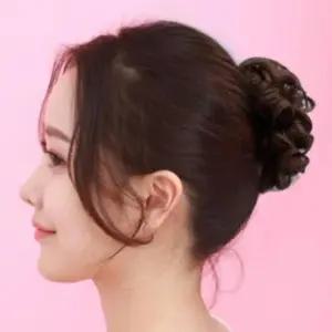 똥머리 업스타일 곱창가발 소