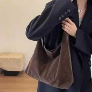 고급 여성 보부상 쇼퍼백 스웨이드 호보백 가방 숄더백