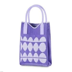 니트백 니트 미니 크로스백 보조 가방 퍼플