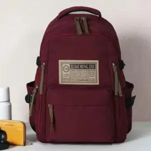 캐주얼 학생 초등 중학생 배낭 가방 와인