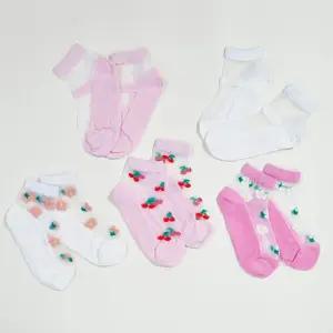 여자아이 시스루 양말 5족 아기 유아동 초등 데일리