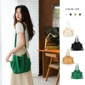 캔버스 복조리 버킷숄더 에코백 여성 여름 데일리가방