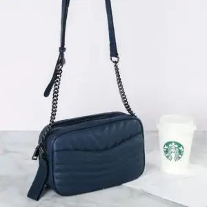 가죽 미니 여성백 크로스백 체인줄 퀼팅 가방 딥블루