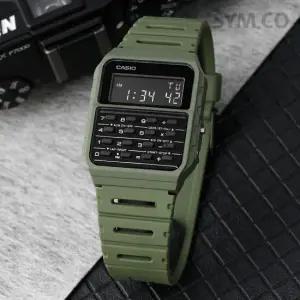 카시오 CA-53WF-3B 데이터 뱅크 레트로 디지털 계산기 남녀공용 우레탄 시계 d3
