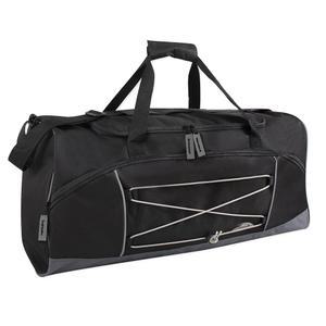 60리터, 26인치 더플백 u2013 헤비 듀티 엑스트라 대형 스포츠 체육관 장비 여행용 더플백(블랙)