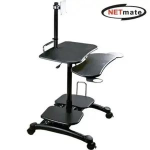 이동식데스크 NETmate 이동식 PC 스탠딩 데스크(10-30형/10kg)