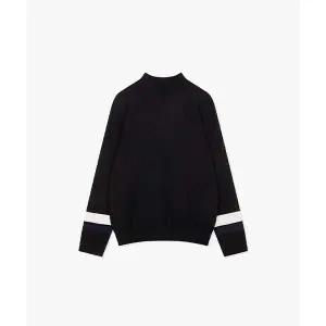 24SS LKS51317블랙 스탠다드핏 소매 배색 모크넥1223826