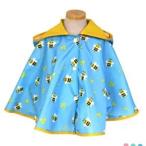 유아동 버튼형 우의 판초 어린이 레인코트 비옷 망토 아동레인코트