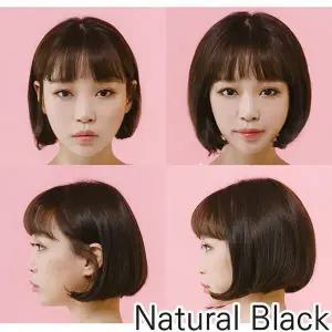 정수리 여성가발 헤어뽕붙임머리 부분가발 내츄럴블랙