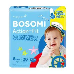 [롯데백화점]깨끗한나라 보솜이 액션핏 썸머 팬티 점보형 20개입