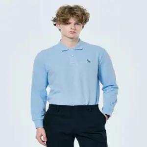 헤지스 남성 25SS HZTS5A201B2 ESSENTIAL 블루 긴팔 카라 티셔츠22303871962343667