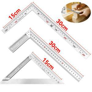 90 터닝 눈금자 알루미늄 합금 사각형 직각 목공 철강 측정 도구 게이지